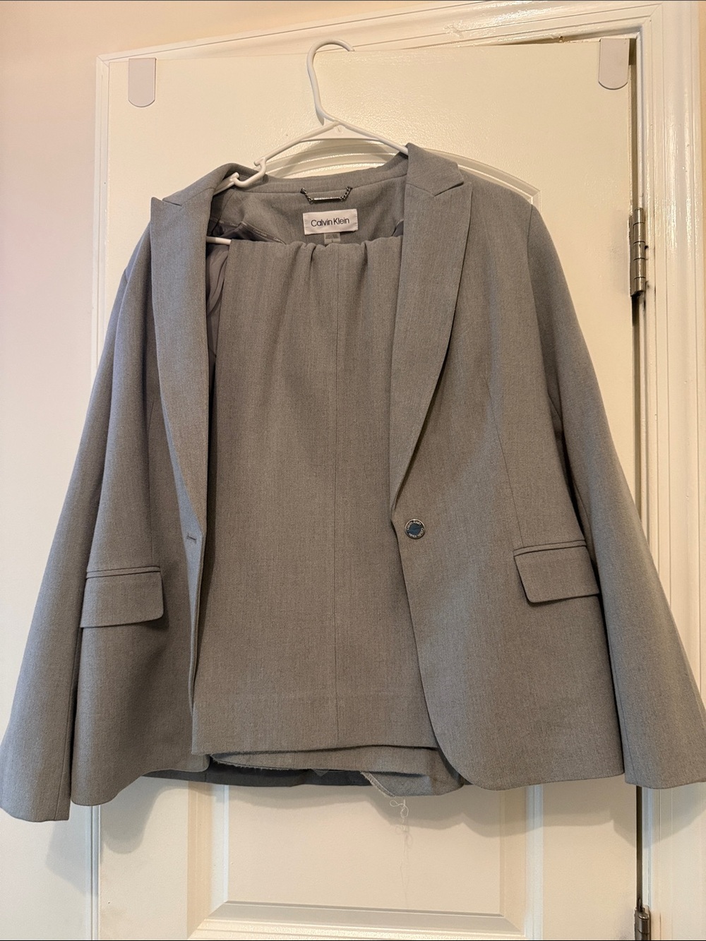 Calvin Klein Light Gray Women's Blazer and Pants